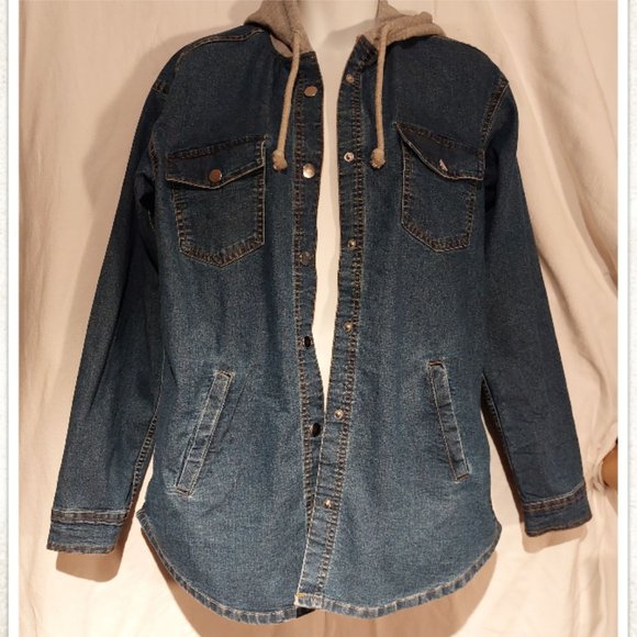 Women's "H&M" Jean Jacket/Hoodie size 4 - Picture 4 of 4